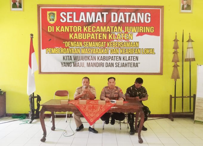 Rakor Persiapan Natal Dan Tahun Baru Kecamatan Juwiring.