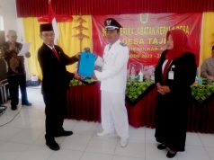 Serah Terima Jabatan Dari PJ Kepala Desa Kepada Kepala Desa Yang Baru Desa Taji.