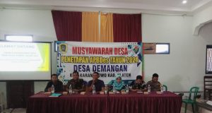Musdes Penetapan APBDes Tahun Anggaran 2024 Desa Demangan.