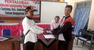 Sebanyak 34 KPM Di Desa Tanjung Terima Bantuan Langsung Tunai Dana Desa Bulan Januari, Pebruai Dan Maret 2024