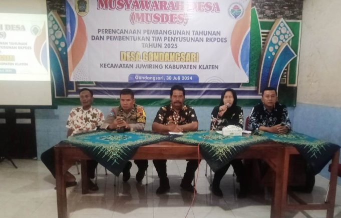 Musdes Perencanaan Pembangunan Tahunan Dan Penetapan RKPDes Tahun 2025 Desa Gondangsari