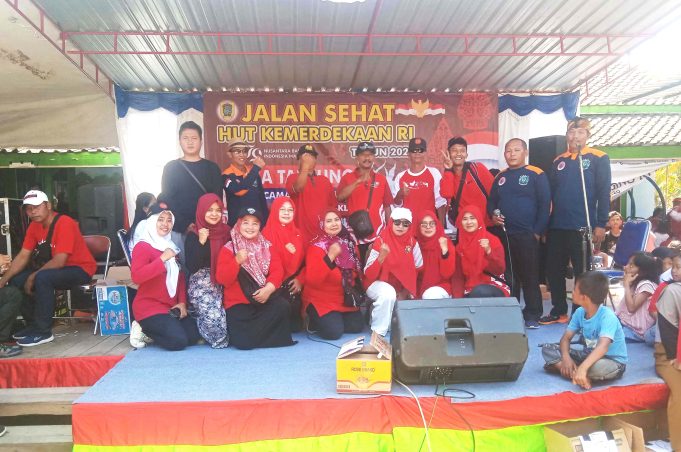 Rayakan HUT Kemerdekaan RI Ke 79 Pemdes Tanjung Gelar Jalan Sehat.