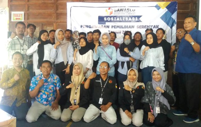 Panwascam Juwiring Gelar Sosialisasi Pengawasan Pemilihan Serentak Tahun 2024