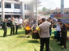 Pemusnahan Barang Bukti Incracht Di Kejaksaan Negeri Klaten.