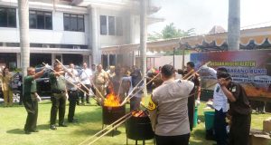 Pemusnahan Barang Bukti Incracht Di Kejaksaan Negeri Klaten.