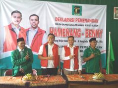 DPC PPP Kabupaten Klaten Gelar Deklarasi Pemenangan Cabup-Cawabup Pasangan Hamenang dan Benny