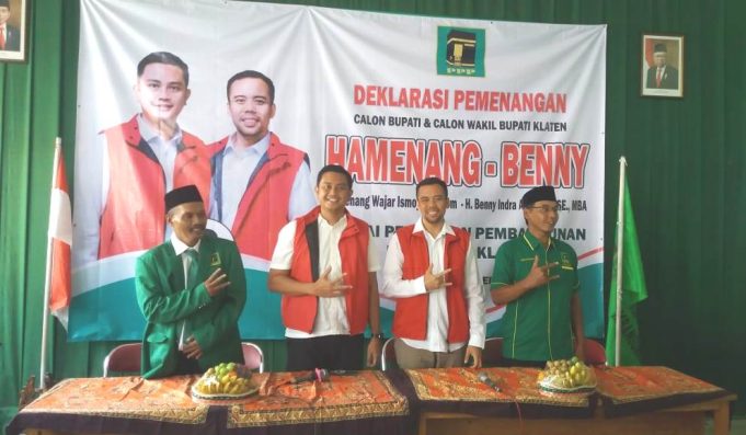 DPC PPP Kabupaten Klaten Gelar Deklarasi Pemenangan Cabup-Cawabup Pasangan Hamenang dan Benny