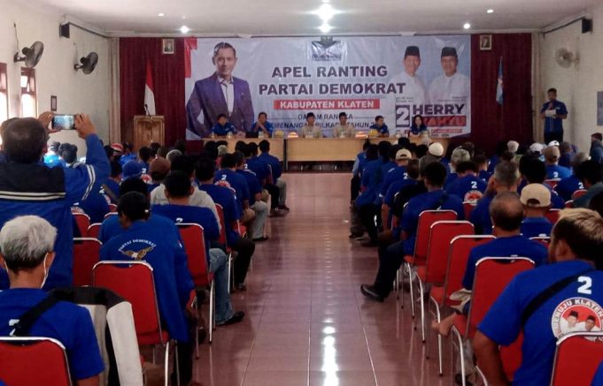 Upaya Untuk Pemenangan Pilkada 2024, Partai Demokrat Klaten Gelar Apel Ranting.
