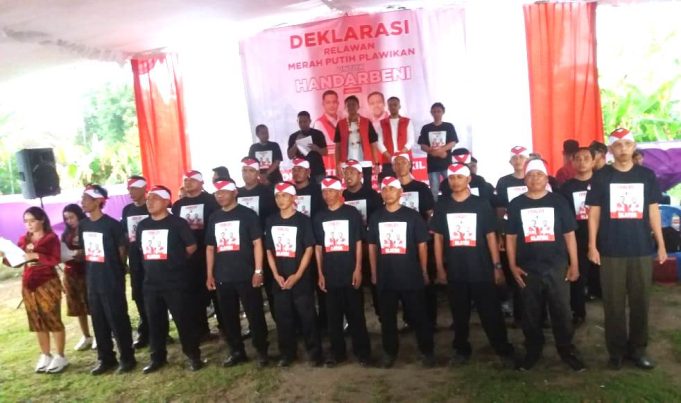 Relawan Merah Putih Desa Plawikan Deklarasikan Dukungan Pemenangan Pasangan Hamenang-Benny