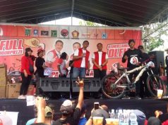 Kampamye Terakhir Pasangan Cabup Hamenang-Benny Di Lapangan Desa Kradenan