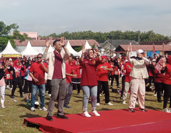 Karang Taruna Kabupaten Klaten Gelar Senam Bugar Sehat Dan Gebyar UMKM