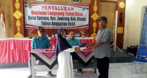 Penyaluran Bantuan Langsung Tunai Dana Desa ( BLT DD ) Desa Tanjung Desember 2024