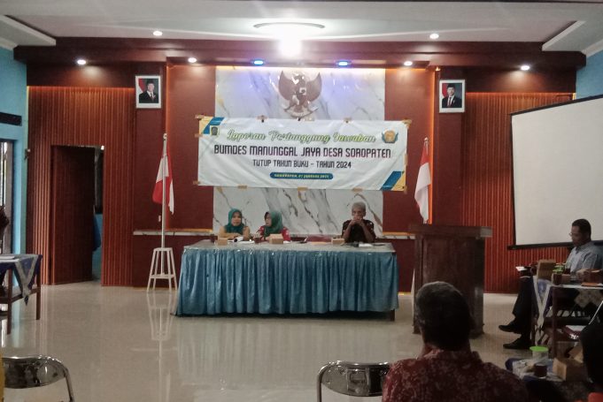 Laporan Pertanggung Jawaban Akhir Tahun BUMDES Manunggal Jaya Desa Soropaten