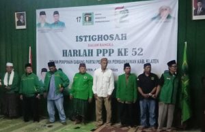 Peringatan Harlah ke 52, DPC PPP Klaten Gelar Istiqhosah dan Doa Bersama