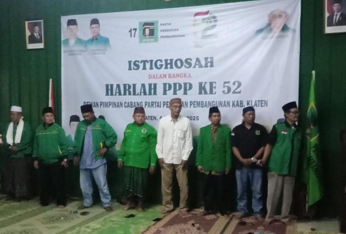 Peringatan Harlah ke 52, DPC PPP Klaten Gelar Istiqhosah dan Doa Bersama