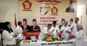 Peringatan HUT Ke-17 Partai Gerindra Kabupaten Klaten Sederhana Dan Penuh Makna.
