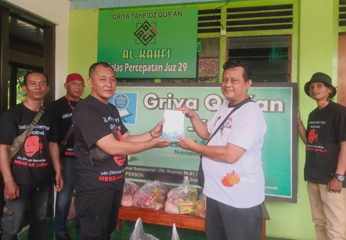 Kebersamaan Pewarta Berbagi Sembako Di Momentum HPN 2025 Klaten.