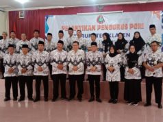 Pelantikan Kepengurusan Persatuan Guru Republik Indonseia (PGRI) Klaten Masa Bhakti XXIII Tahun 2025 – 2030.