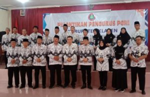 Pelantikan Kepengurusan Persatuan Guru Republik Indonseia (PGRI) Klaten Masa Bhakti XXIII Tahun 2025 – 2030.