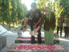 Dalam Rangka Hut Ke-59 Korem 074/Warastratama, Dandim 0723/Klaten Mengikuti Ziarah Rombongan Di TMP Kusuma Bhakti Jurug