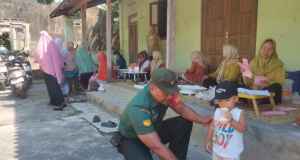 Babinsa Desa Duwet Wonosari Dampingi Pelaksanaan Posyandu, Dukung Upaya Peningkatan Kesehatan Masyarakat