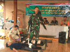 Kodim 0723/Klaten Gelar Pelatihan Kesiapsiagaan Mitigasi Bencana Di Lereng Merapi Desa Balerante, Kemalang