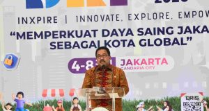Wakil Gubernur (Wagub) DKI Jakarta, Rano Karno, menghadiri Jakarta Kreatif Festival (JKF) 2025 di Mal Gandaria City, Kebayoran Lama, Jakarta Selatan.