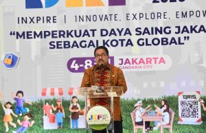 Wakil Gubernur (Wagub) DKI Jakarta, Rano Karno, menghadiri Jakarta Kreatif Festival (JKF) 2025 di Mal Gandaria City, Kebayoran Lama, Jakarta Selatan.