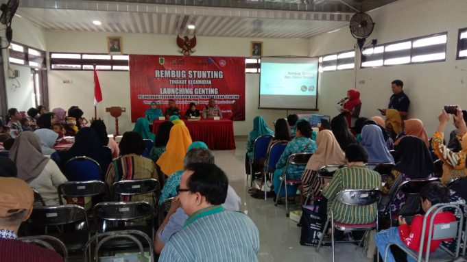 Rembug Stunting Tingkat Kecamatan Dan Launching Program “Genting” Di Klaten Selatan, Ini Kata Danramil Kebonarum