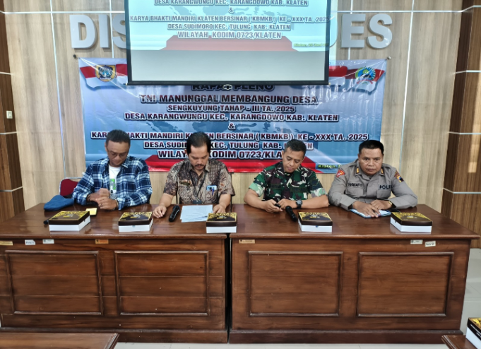Kodim 0723/Klaten Gelar Rapat Pleno Kegiatan KBMKB Ke-30 Dan TMMD Sengkuyung Tahap III Tahun 2025
