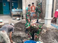 Babinsa Koramil 24/Klaten Utara Turun Bantu Pembangunan Rumah Warga Di Desa Jonggrangan