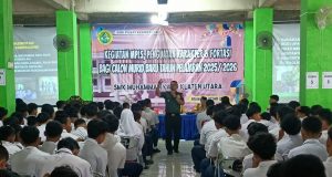 Danramil 24/Klaten Utara Berikan Wawasan Kebangsaan Siswa Baru SMK Muhammadiyah 3 Klaten Utara