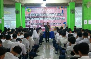 Danramil 24/Klaten Utara Berikan Wawasan Kebangsaan Siswa Baru SMK Muhammadiyah 3 Klaten Utara