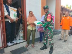 Babinsa Koramil 22/Wonosari Monitoring Dan Dampingi Penyaluran Bantuan Pangan Beras Di Wilayah Kecamatan Wonosari Klaten