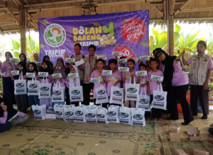Yaspim Darussalam Klaten Kembali Ajak Dolan Bareng dan Berbagi Pada 100 Anak – anak Yatim.