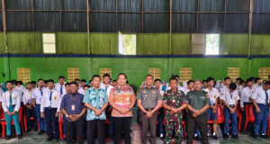Dalam Rangka MPLS, Dandim 0723/Klaten Berikan Materi Wawasan Kebangsaan Siswa Baru SMA Negeri 1 Karanganom