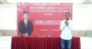Reses Masa Sidang III Tahun 2024 – 2025 Joko Siswanto Serap Aspirasi Dari Warga Desa Krajan, Jatinom.