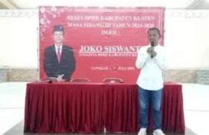Reses Masa Sidang III Tahun 2024 – 2025 Joko Siswanto Serap Aspirasi Dari Warga Desa Krajan, Jatinom.