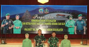 Dandim 0723/Klaten Berikan Pengarahan Kepada Prajurit, PNS Dan Persit Kodim 0723/Klaten