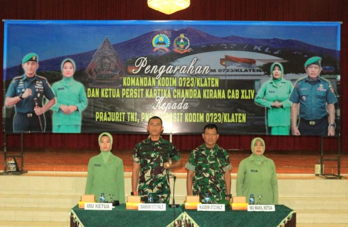 Dandim 0723/Klaten Berikan Pengarahan Kepada Prajurit, PNS Dan Persit Kodim 0723/Klaten