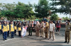 Gerak Jalan Pelajar Se-Korwil Cawas Meriahkan HUT RI Ke-80
