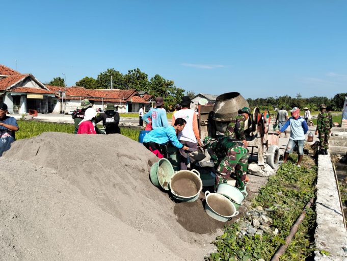 TMMD Kodim Klaten: Gotong Royong Betonisasi Langkah Nyata Menuju Desa Maju Dan Sejahtera