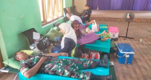 Koramil 22 Wonosari Sukseskan Donor Darah Peringatan Hari Jadi Klaten Ke-221 Dan HUT Ke-80 RI