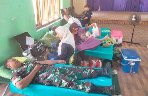 Koramil 22 Wonosari Sukseskan Donor Darah Peringatan Hari Jadi Klaten Ke-221 Dan HUT Ke-80 RI