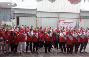 Puspetasari Group Rayakan Hari Ulang Tahun Kemerdekaan RI ke-80 Gelar Senam Sehat.
