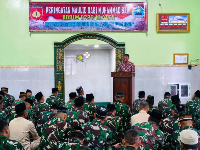 Kodim 0723/Klaten Peringati Maulid Nabi Muhammad SAW: Membangun Karakter Personel TNI Prima Melalui Sunnah Rasulullah SAW