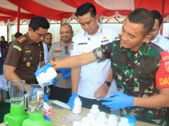 Kejari Klaten Gelar Pemusnahan Barang Rampasan Inkracht, Dandim 0723/Klaten: Bukti Transparansi Hukum Dan Jaga Ketertiban Masyarakat