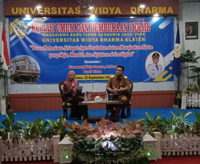 Kuliah Umum Dan Pembukaan PKKMB Unwidha Tahun Akademik 2025/2026 Menuju Era Digital