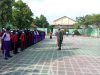Babinsa Koramil 19/Trucuk Berikan Pelatihan PBB Dan Wawasan Kebangsaan Siswa SMPN 2 Trucuk Klaten