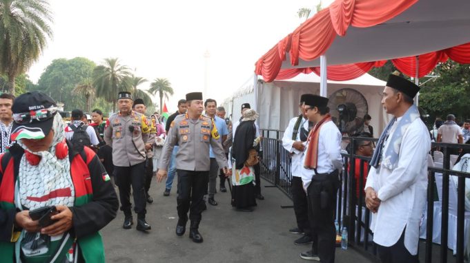 Polisi Kerahkan 1.722 Personel Melayani Aksi Solidaritas Palestina di Monas